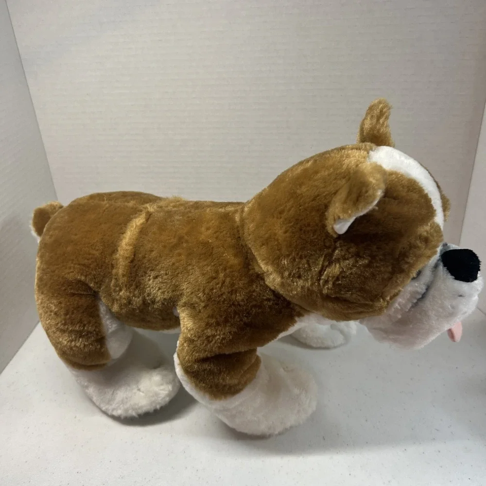 Build A Bear Bulldog Dog White Brown Boxer 14